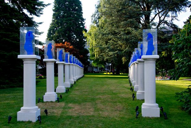 Art in the park presents Yves Klein at Baur au Lac Zurich